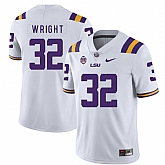 LSU Tigers 32 James Wright White Nike College Football Jersey Dzhi,baseball caps,new era cap wholesale,wholesale hats